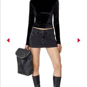 NWT Diesel black micro mini skirt. Never worn, originally $90.
